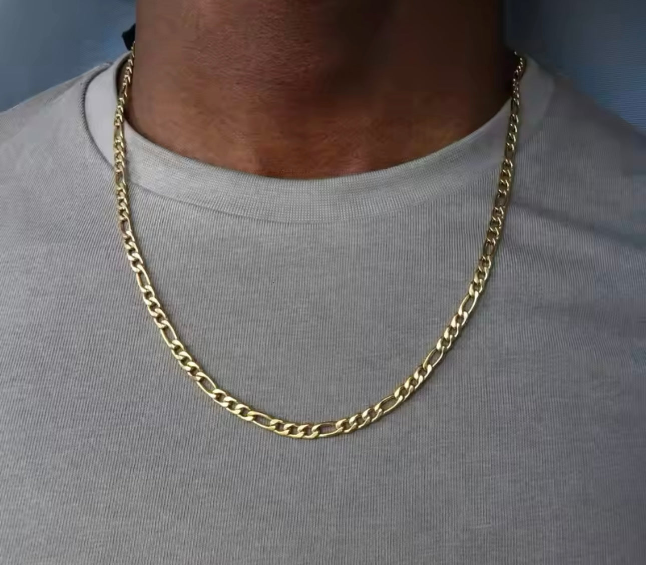 Men's necklace stainless steel gold chain