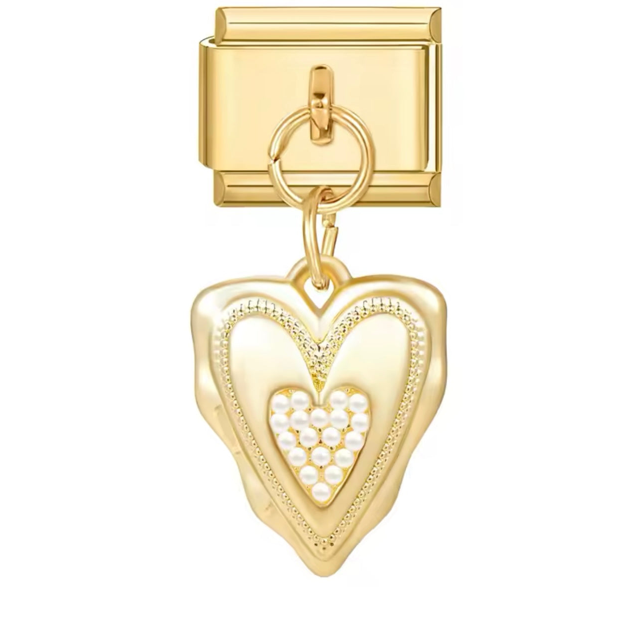 Charm stainless steel gold heart