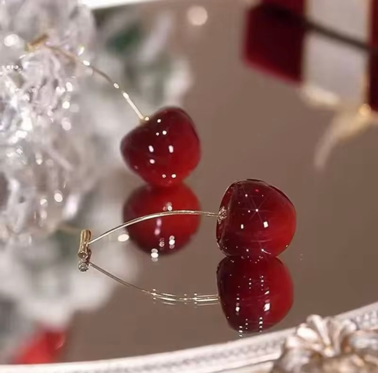 Cherry earrings Stainless Steel