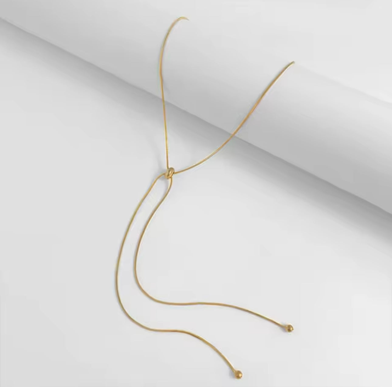 Κολιέ γραβάτα stainless steel gold