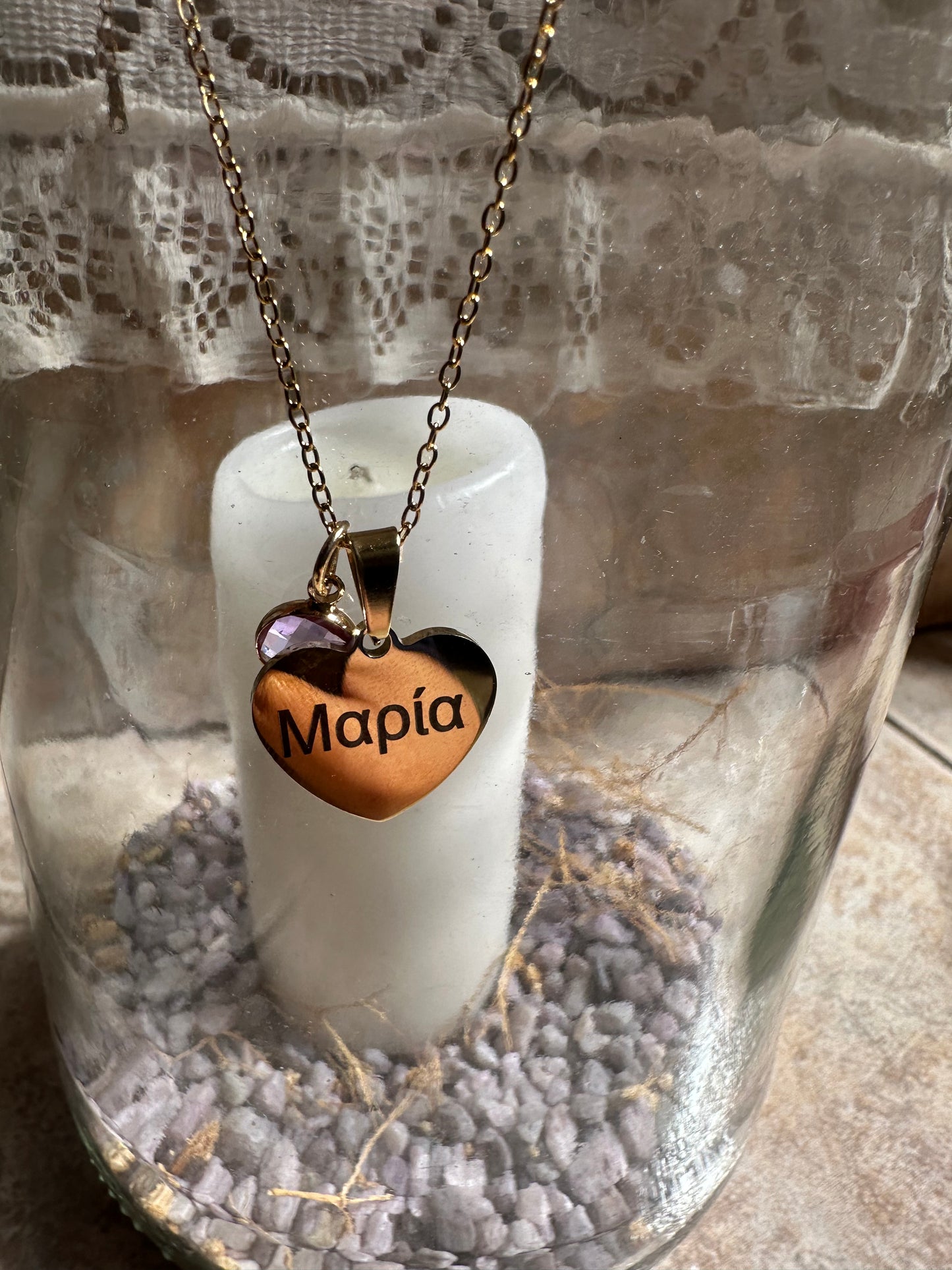 Necklace stainless steel Μαρία gold