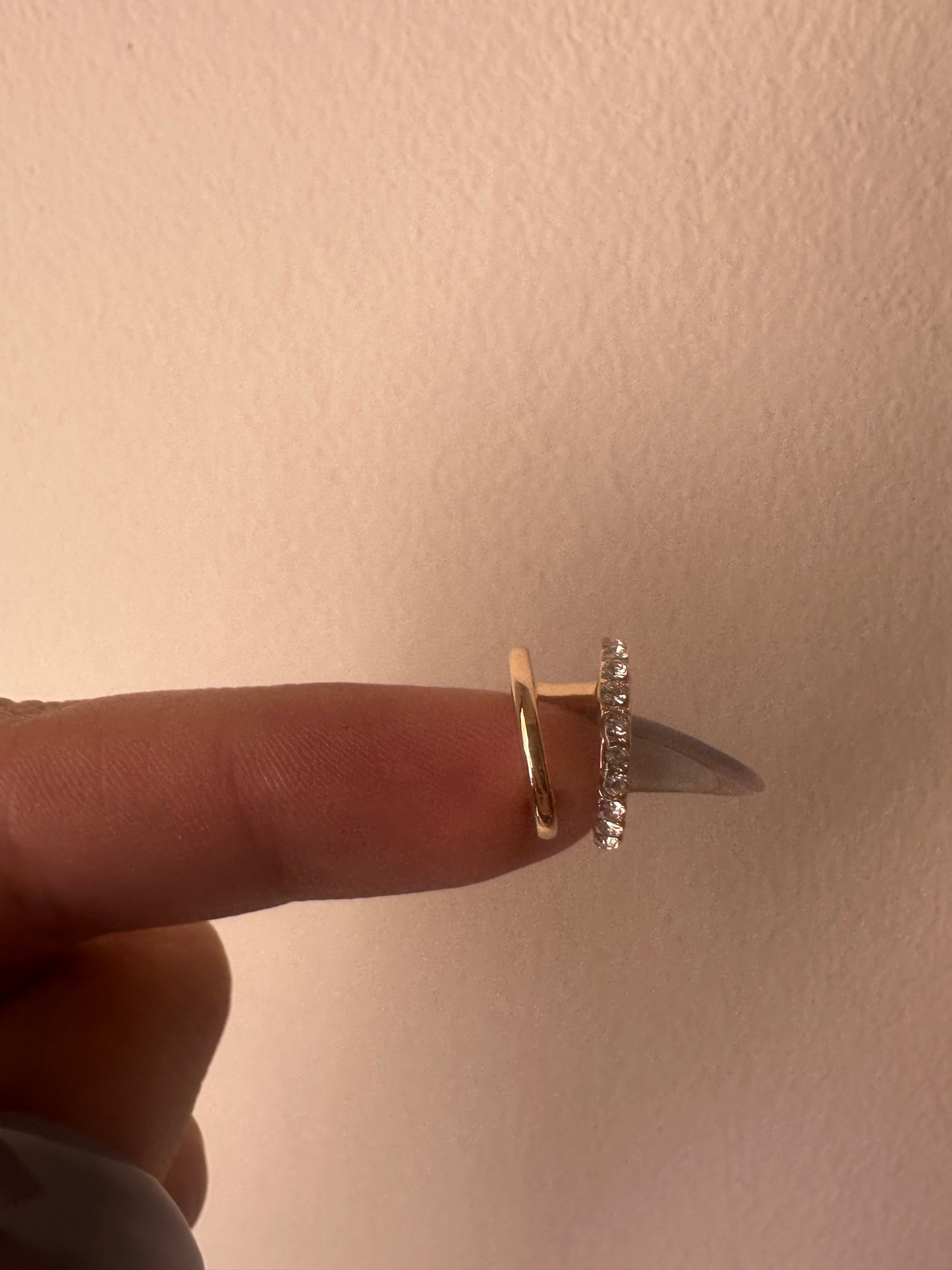 Ear cuff gold double