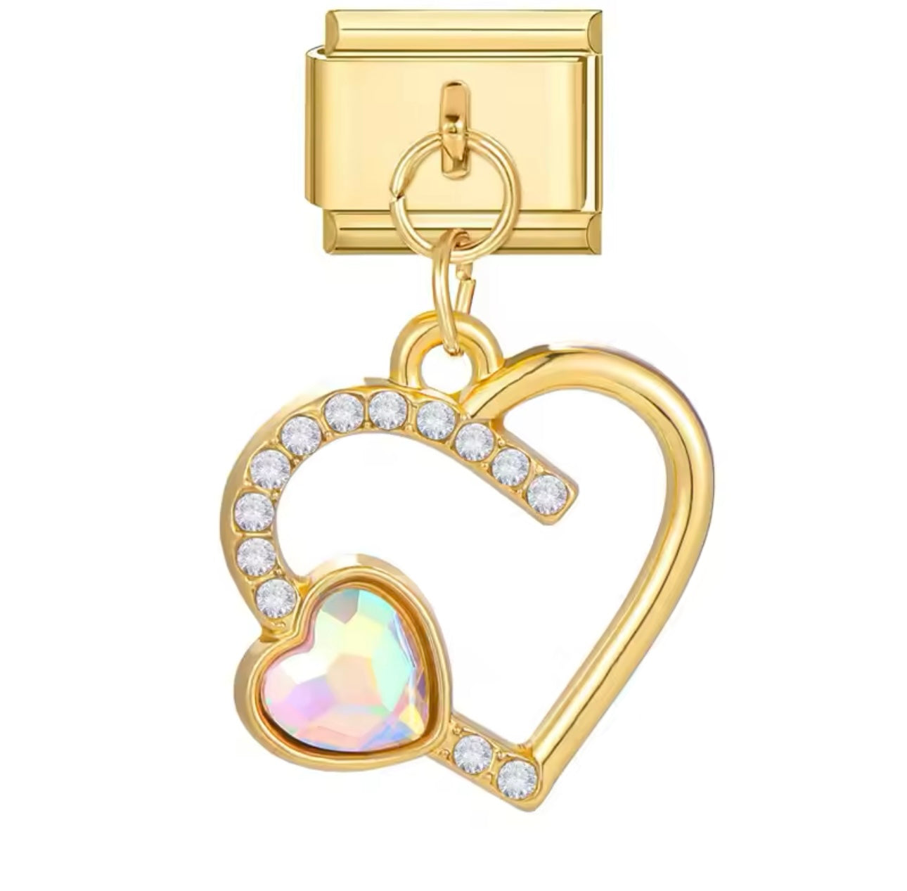 Charm stainless steel gold heart