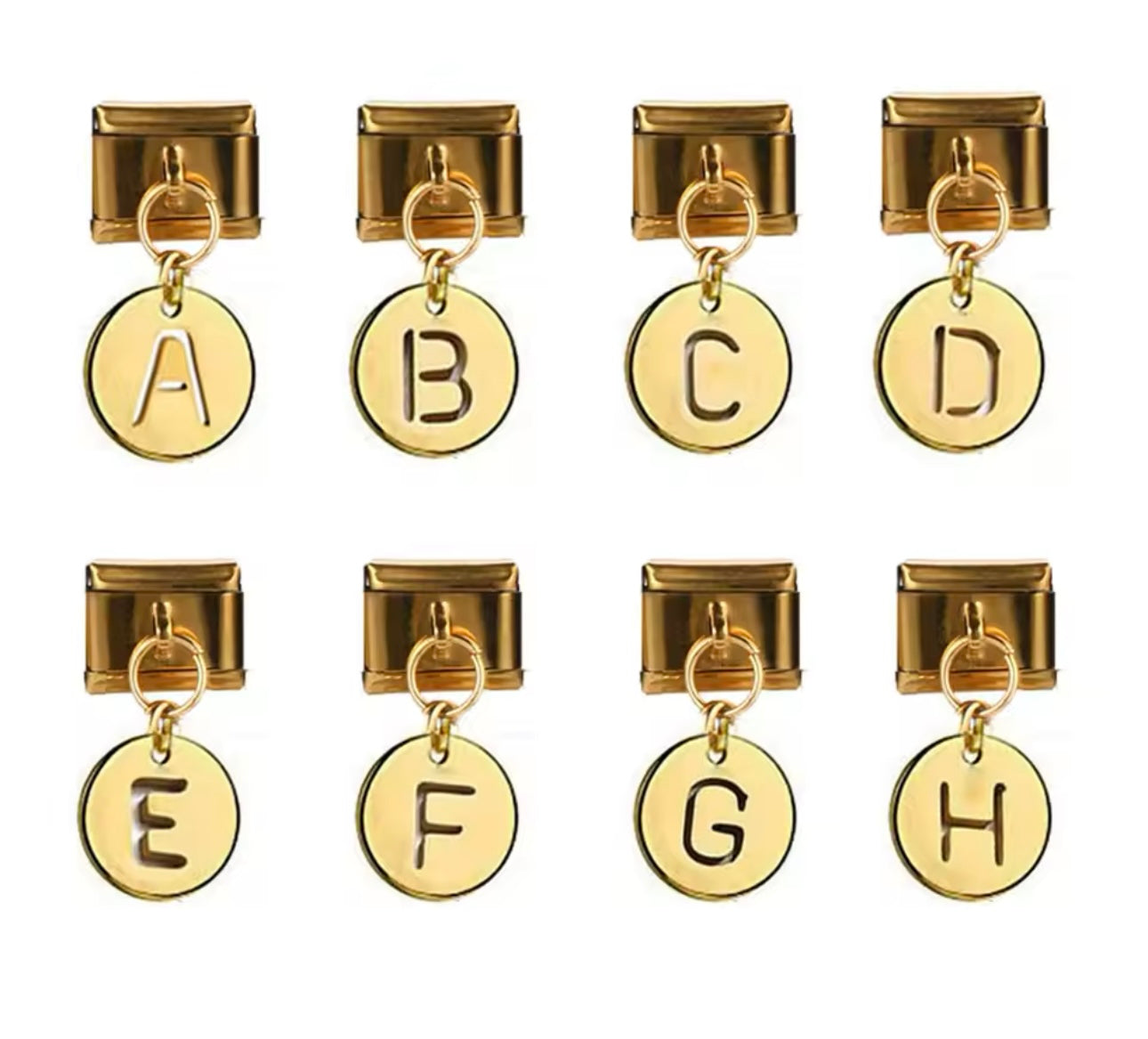 Charm stainless steel gold name S