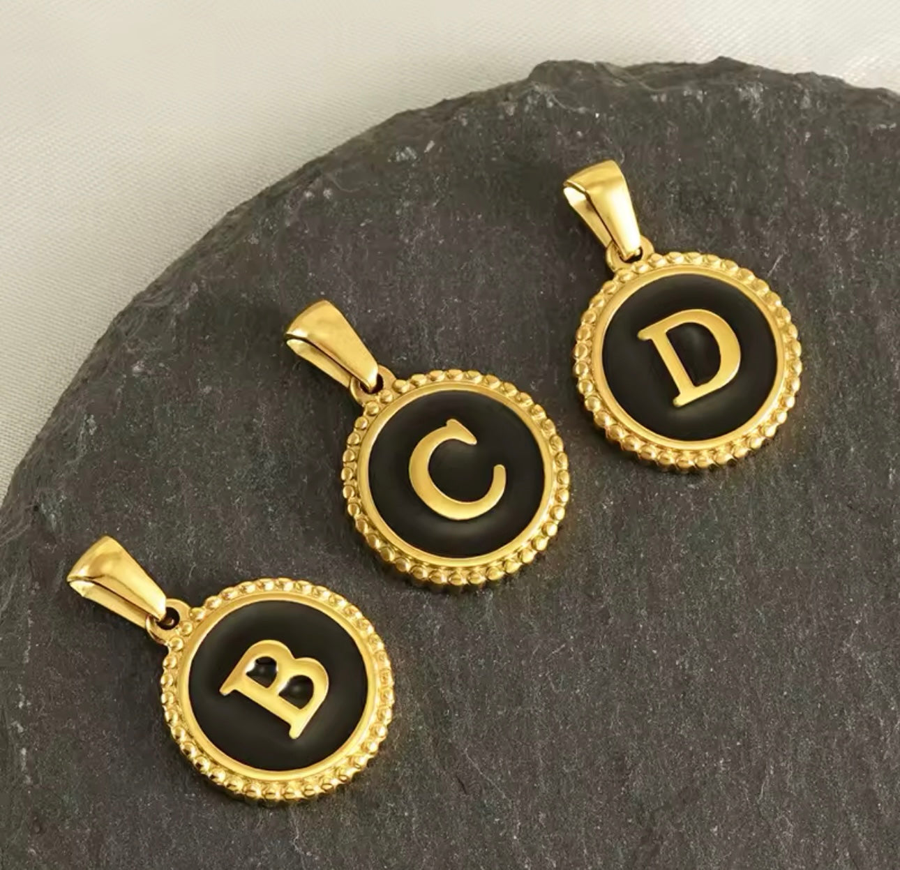 Monogram necklace stainless steel