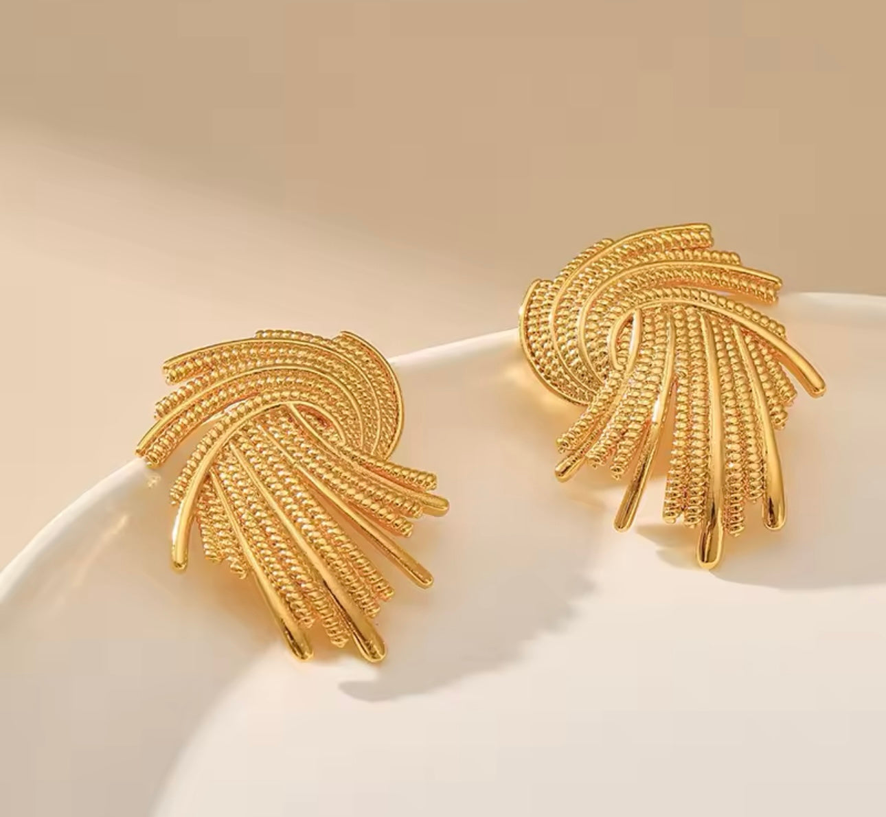 Earrings gold stainless steel