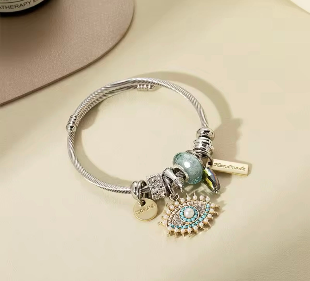 European charms silver stainless steel bracelet