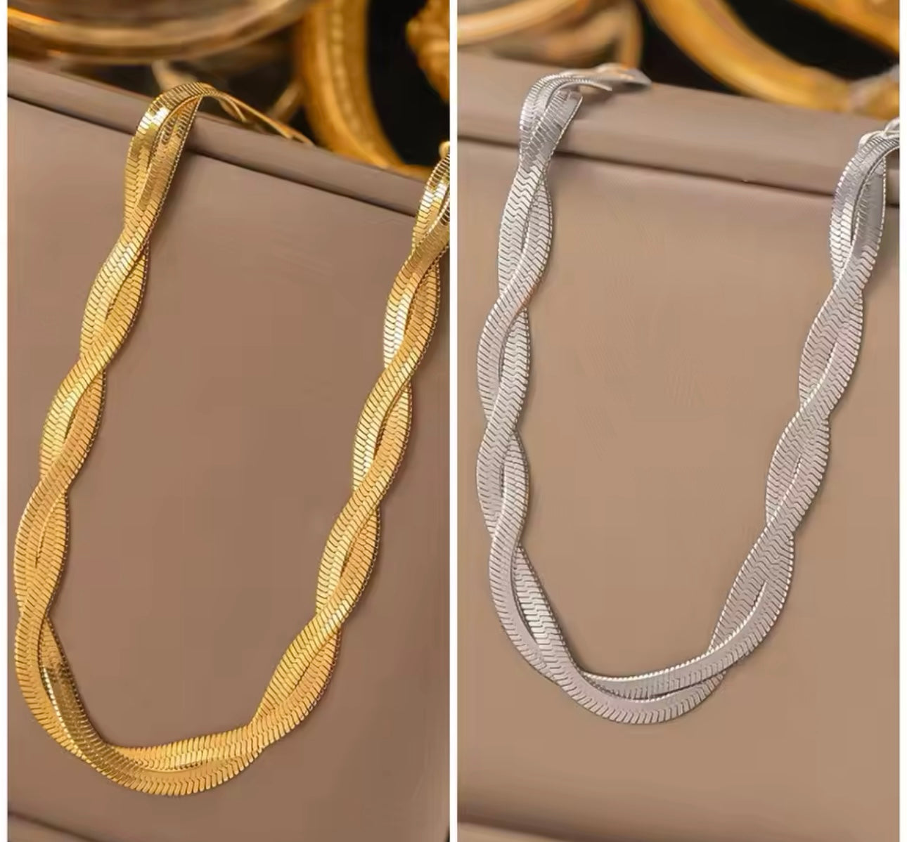 Necklace stainless steel gold/silver