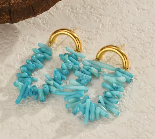 Summer earrings stainless steel