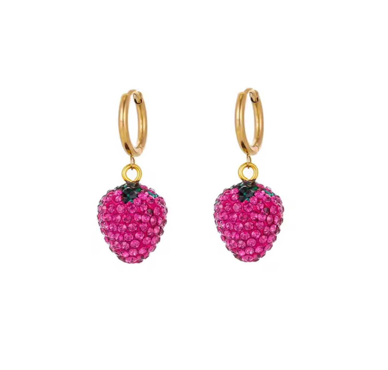 Earrings stainless steel Swarovski