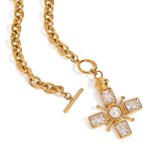 Necklace stainless steel cross