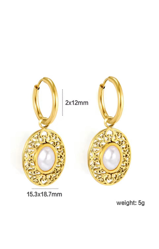 Earrings stainless steel vintage