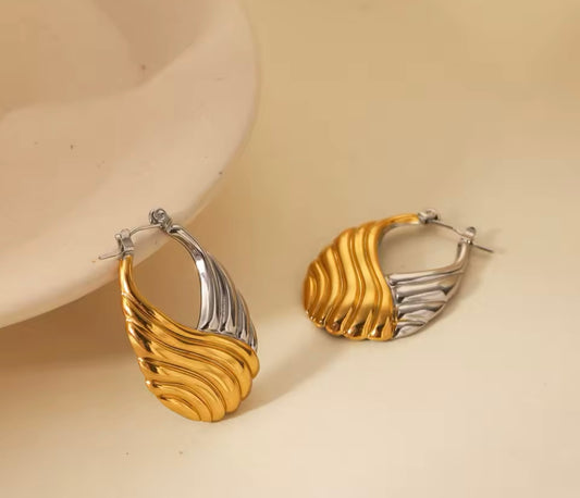 Earrings stainless steel mix colour