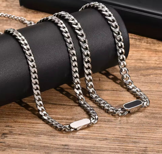 Men’s necklace chains silver stainless steel