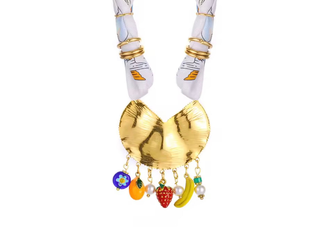 Necklace stainless steel fruits