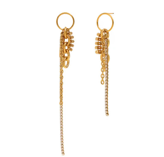 Earrings stainless steel with charms