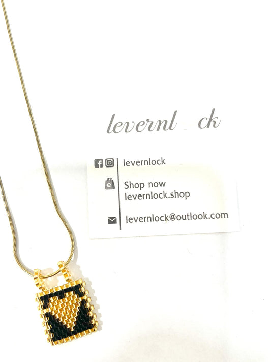 Necklace stainless steel πλεκτή καρδιά