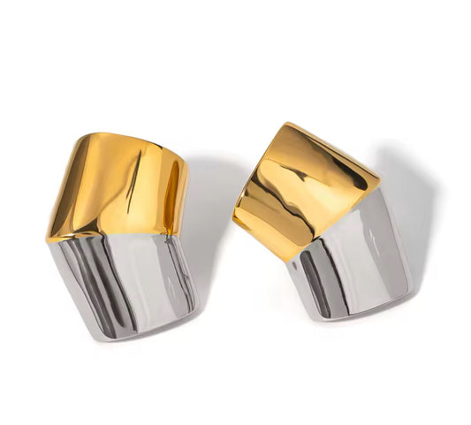 Earrings mix colour stainless steel