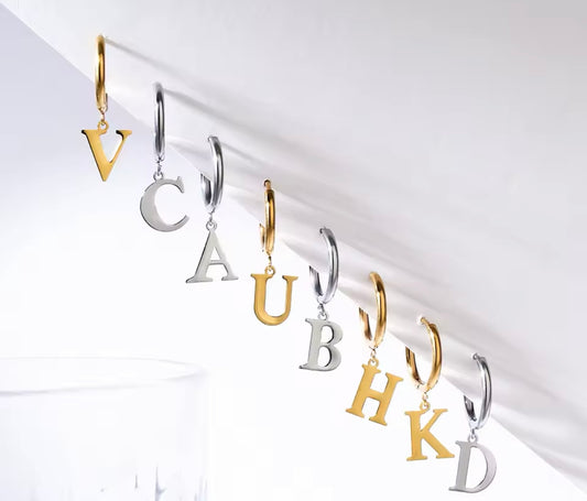 Earrings stainless steel monograms