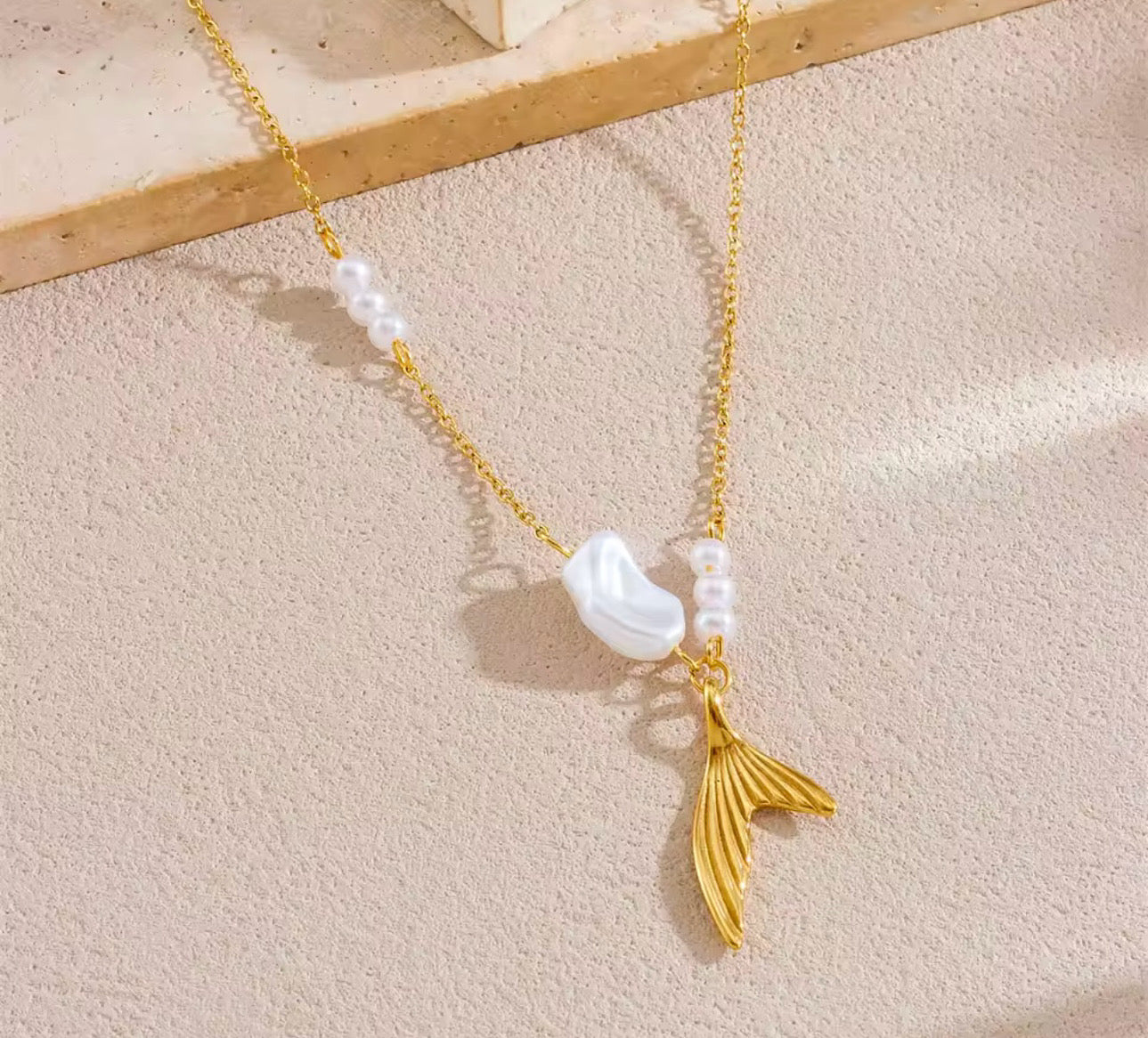 Necklace stainless steel mermaid