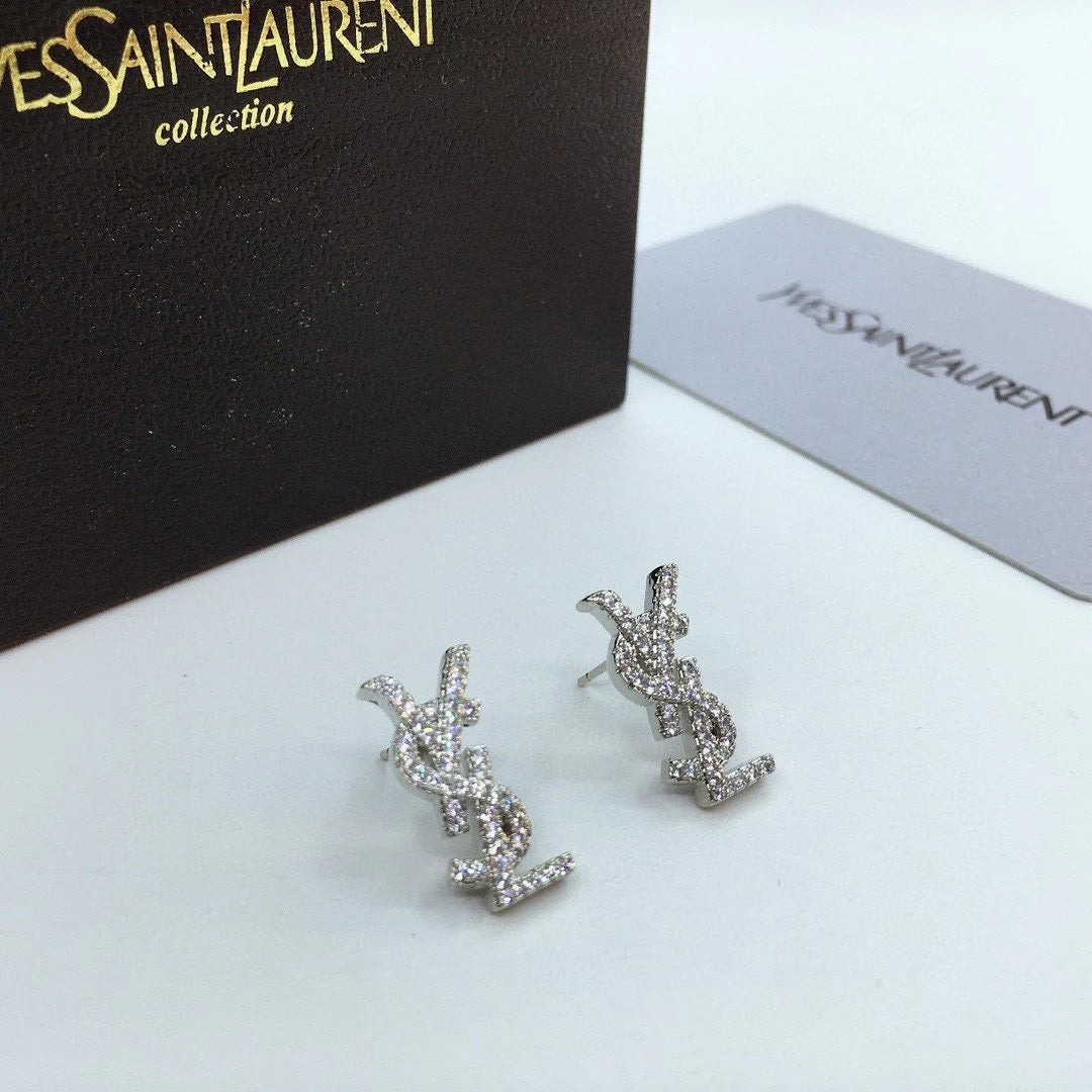 Earrings stainless steel YSL