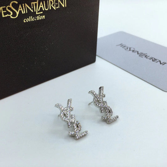 Earrings stainless steel YSL