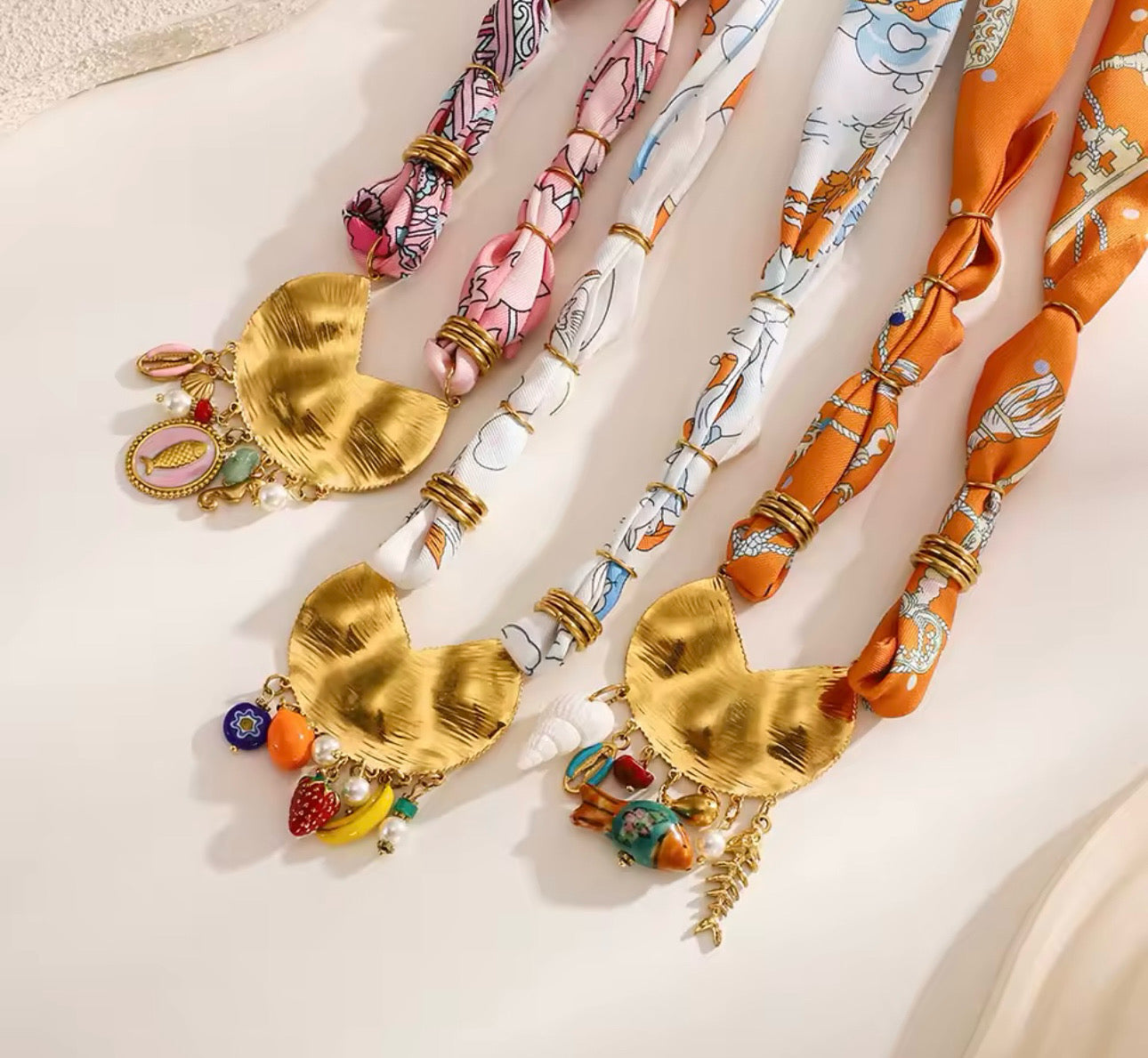 Necklace stainless steel fruits