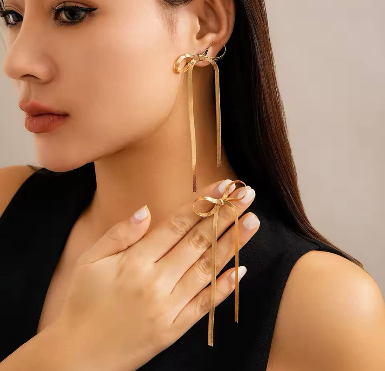 Earrings stainless steel gold