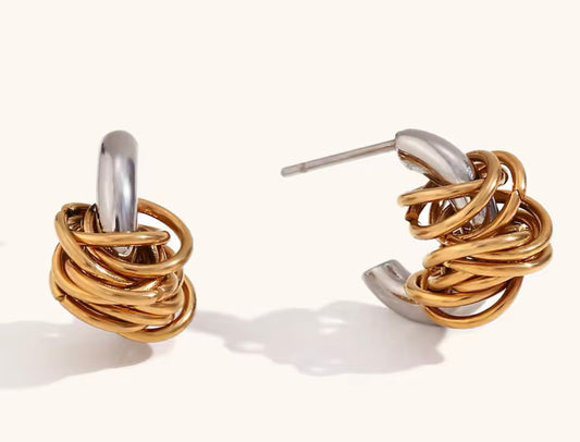 Earrings stainless steel mix colour