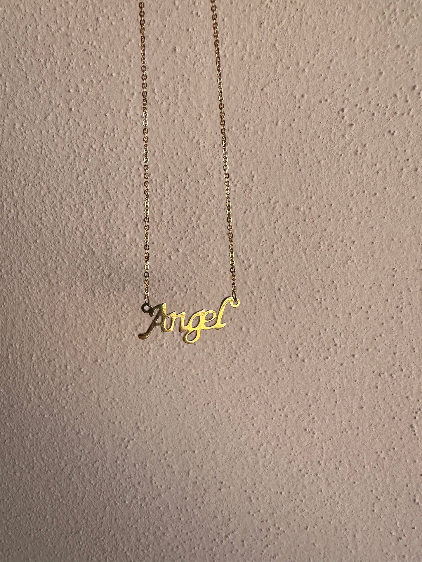 Necklace stainless steel Angel gold