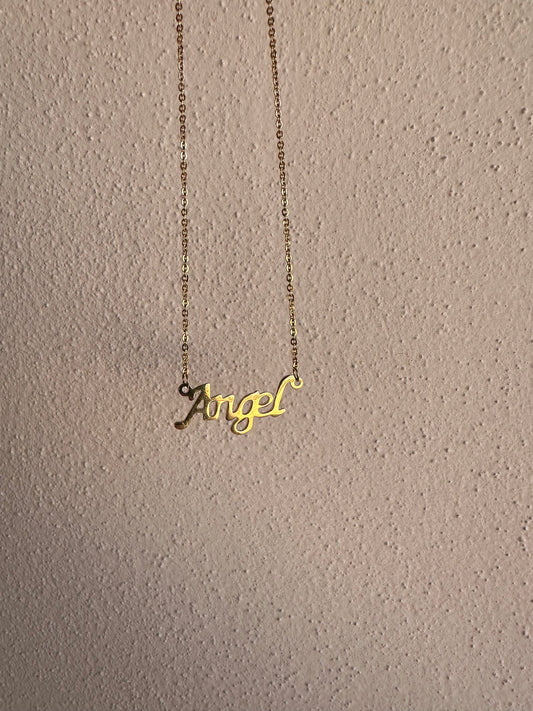 Necklace stainless steel Angel gold