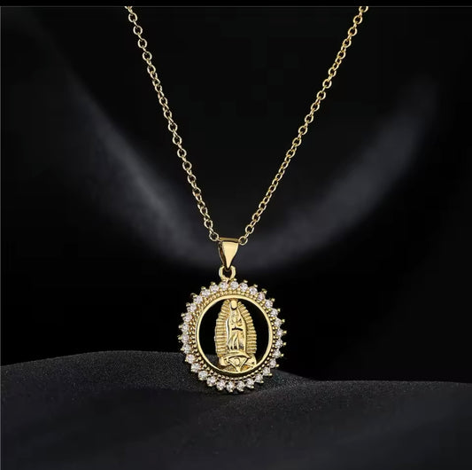 Παναγία χρυσή stainless  steel necklace