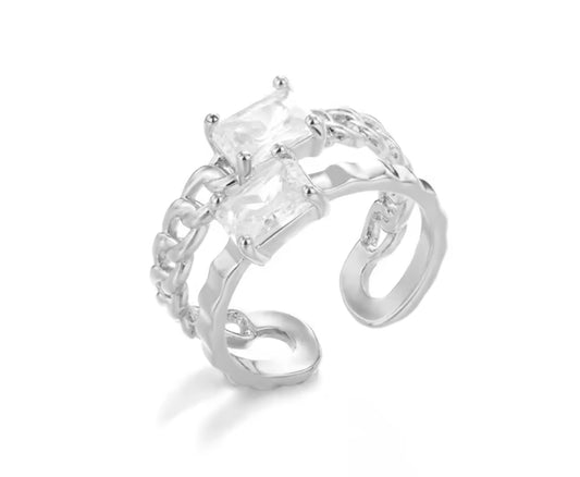 Ring stainless steel silver
