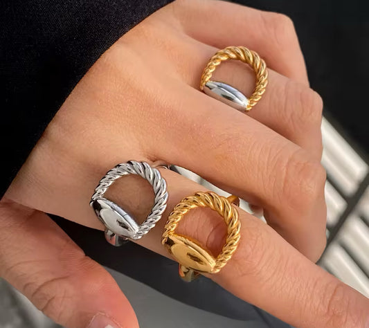 Ring stainless steel gold