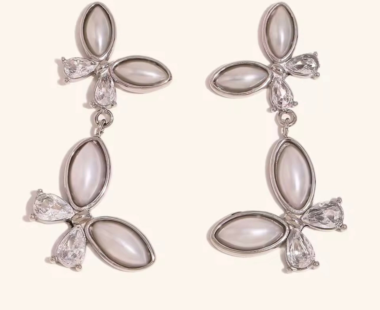 Butterfly earrings stainless steel