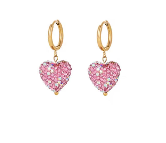 Earrings stainless steel Swarovski