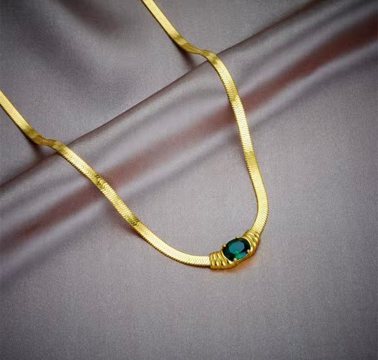 Necklace gold stainless steel