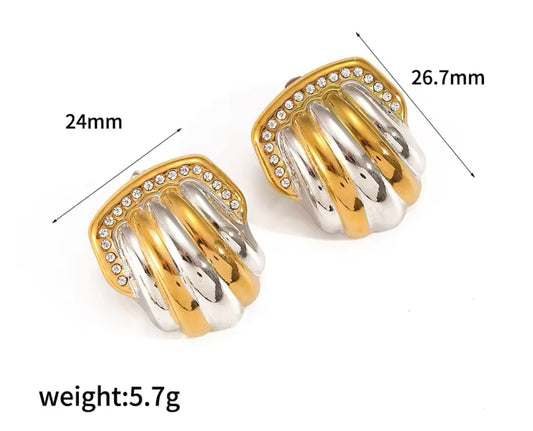 Earrings stainless steel mix colour