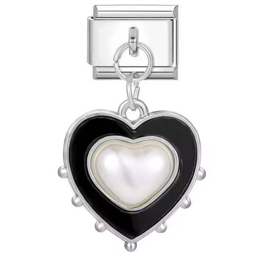 Charm stainless steel silver heart