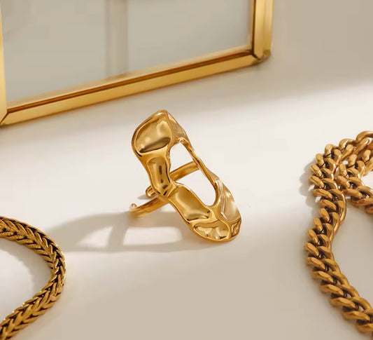 Ring stainless steel gold