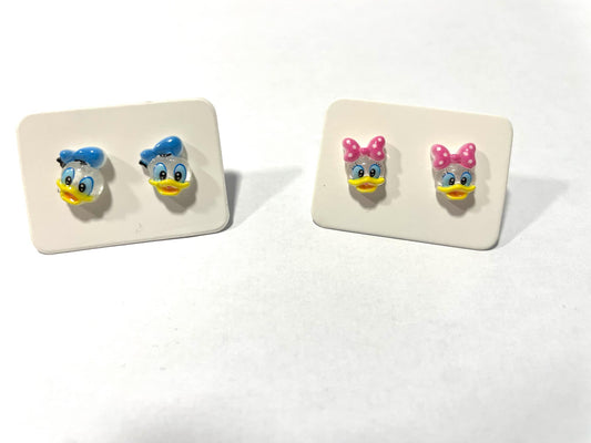 Earrings stainless steel donald’s and daizy