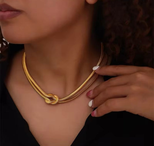 Necklace stainless steel gold