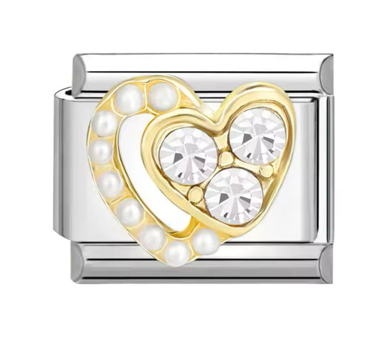 Charm stainless steel gold and silver