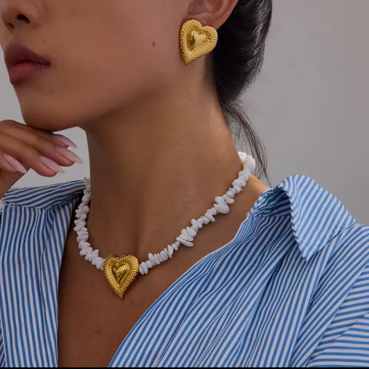 Summer necklace white stainless steel