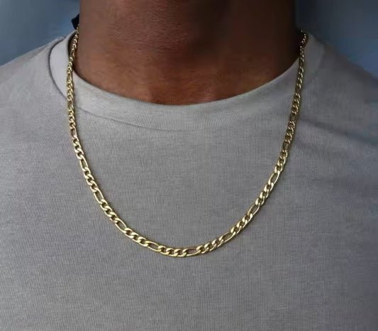 Men's  necklace stainless steel gold chain