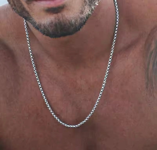 Men's  necklace stainless steel gold chain