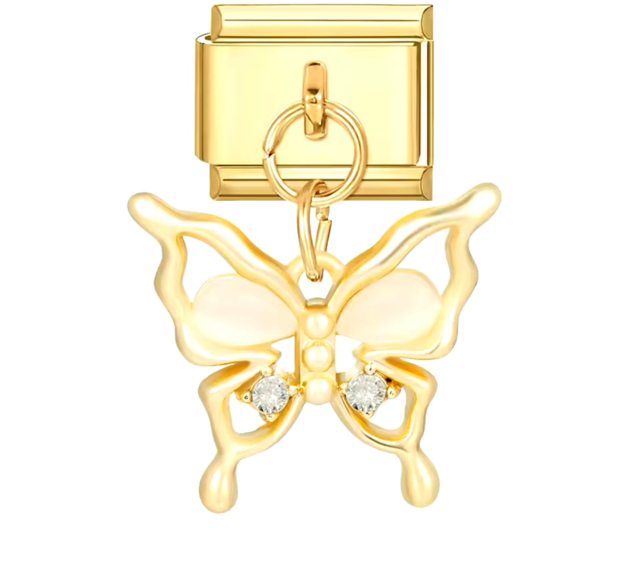 Charm stainless steel  gold butterfly