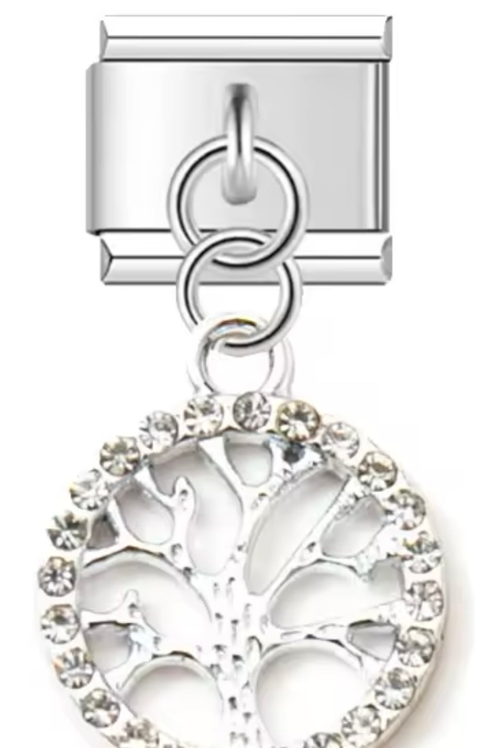 Charm stainless steel silver