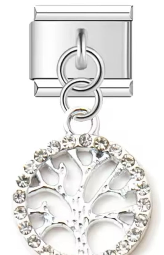 Charm stainless steel silver