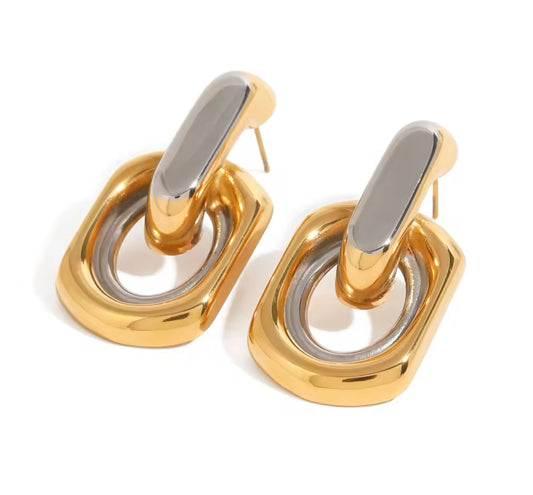 Earrings stainless steel mix colour
